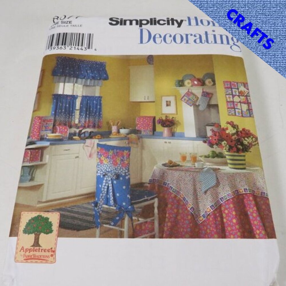 Simplicity 8077 Sewing pattern UNCUT Placemat, Pot Holder, Chair Cushion, etc